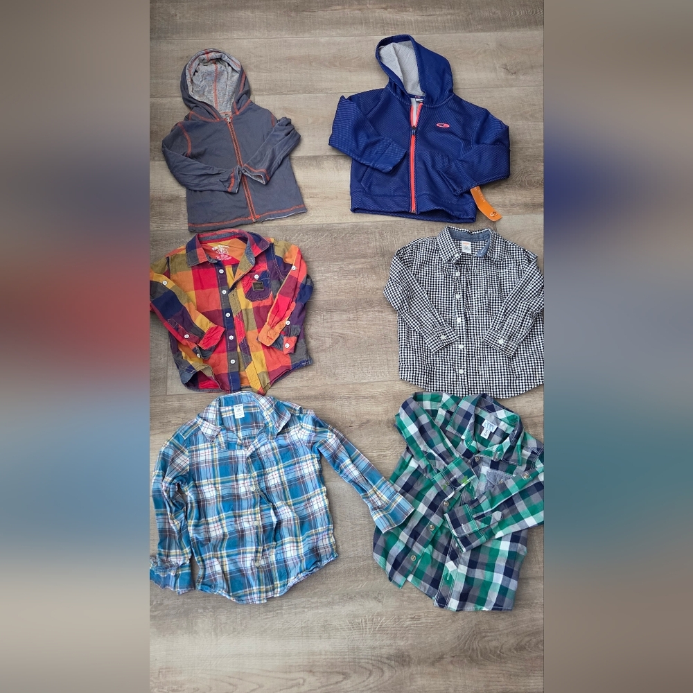 Toddler Boys Shirts And Zip Up Hoodie